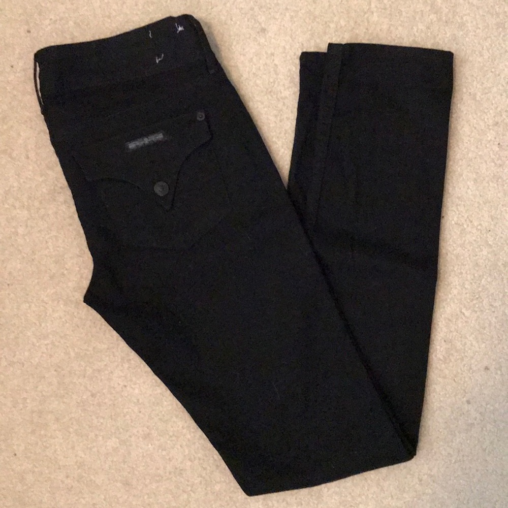 Hudson black straight leg jeans 26